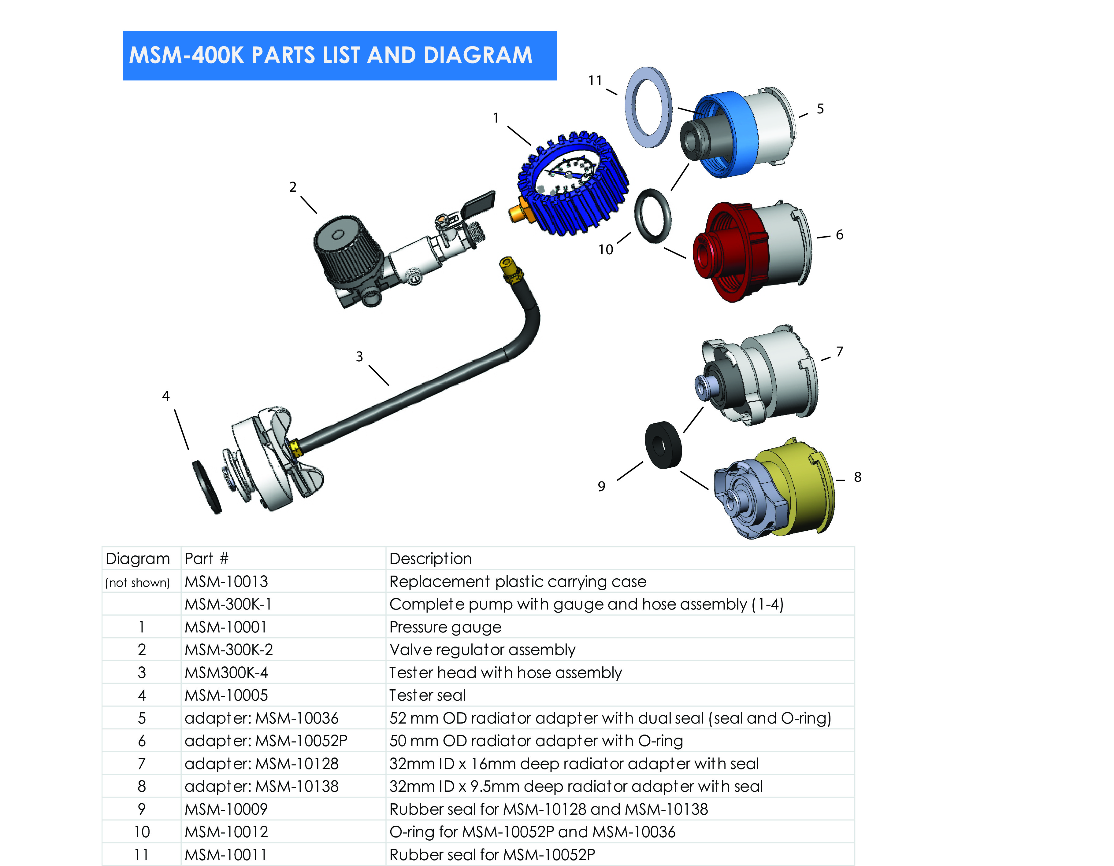 repair information diagram for product