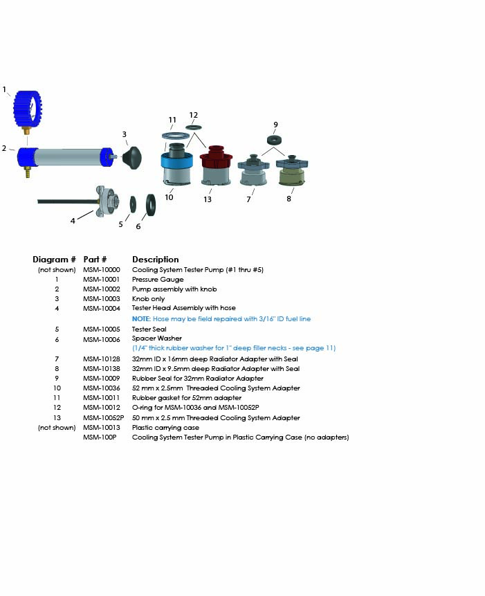 repair information diagram for product